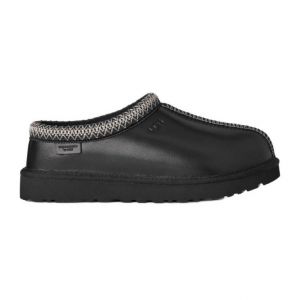 Tasman Slippers Leather Regen Black